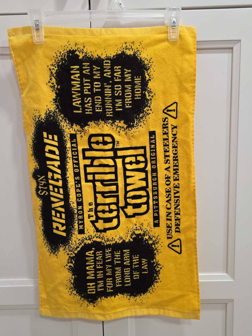 NFL Pittsburgh Steelers Officially Licensed RenegadeYellow& Black Terrible Towel